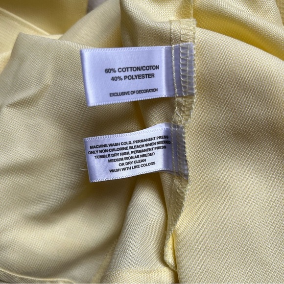 New Small Cutter And Buck Yellow Button Front Top Womens Long Sleeve Cotton - Picture 3 of 16